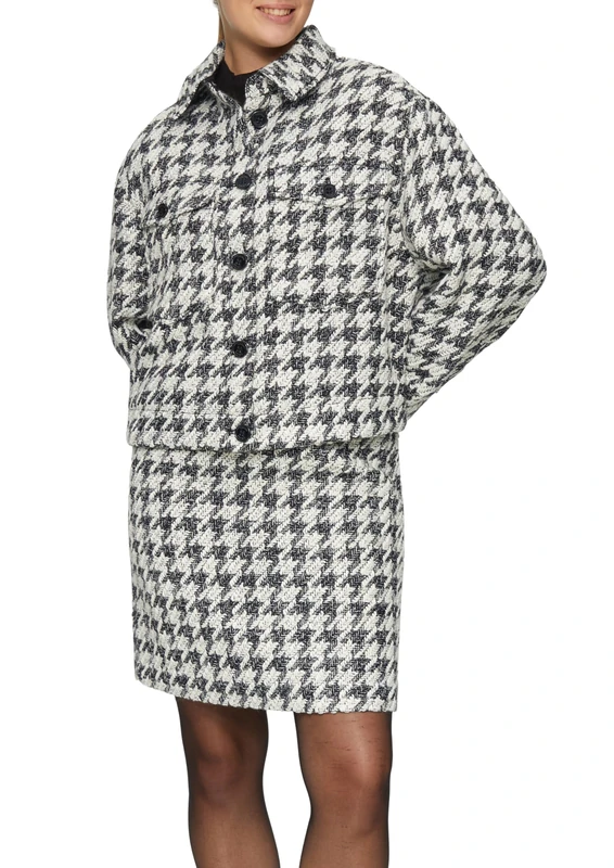 s.Oliver Patterned Boucle Jacket, black, 16