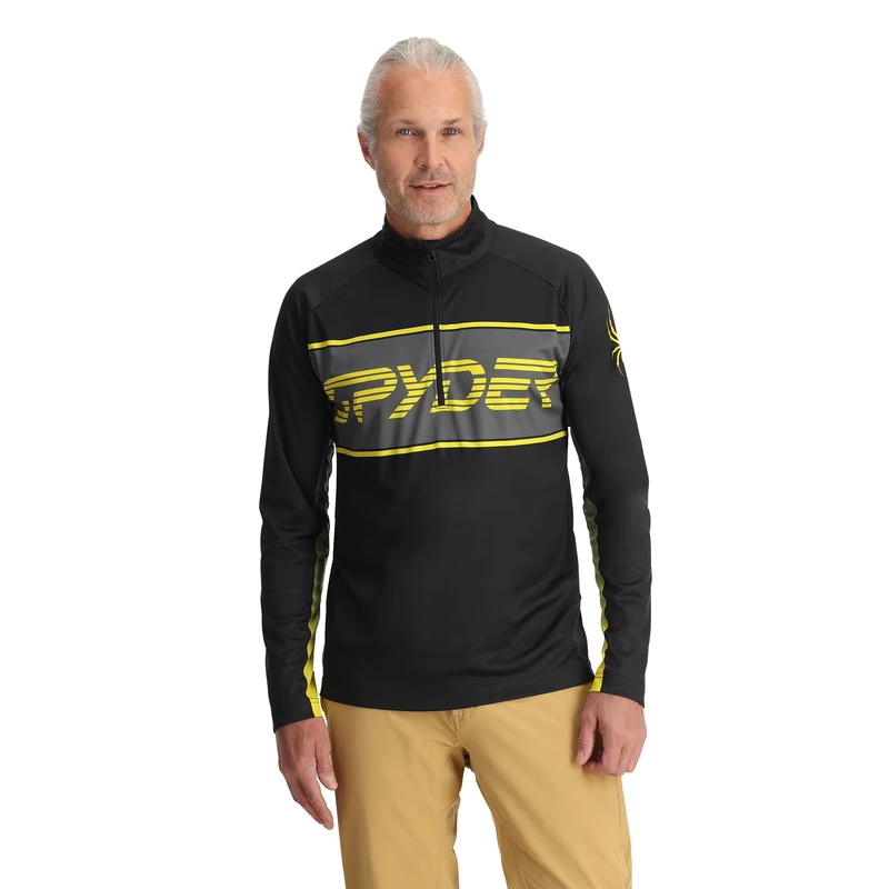 Spyder PARAMOUNT 1/2 ZIP, Men's, Acid Yellow, M