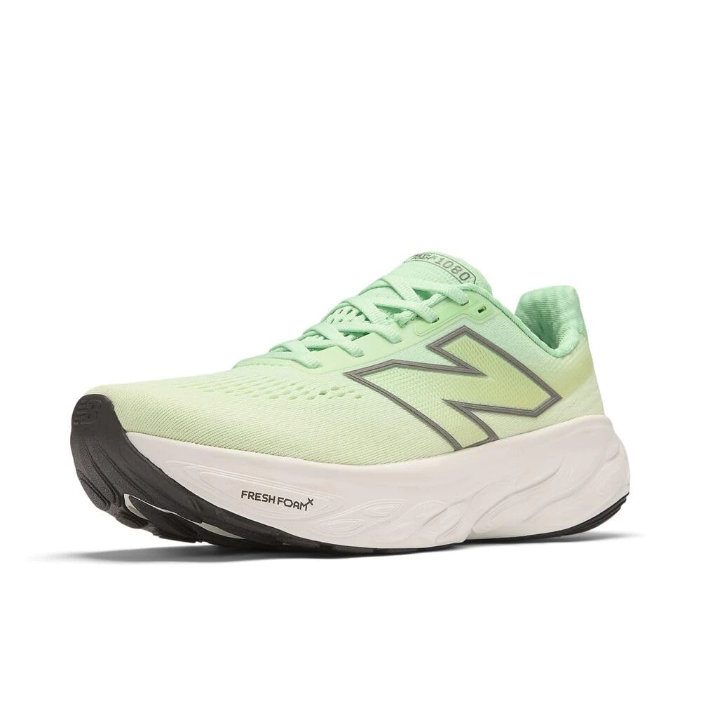 New Balance Women's Fresh Foam X 1080 V14 Running Shoe, Sweetgrass/Reflection/Silver Metallic, 7 Wide