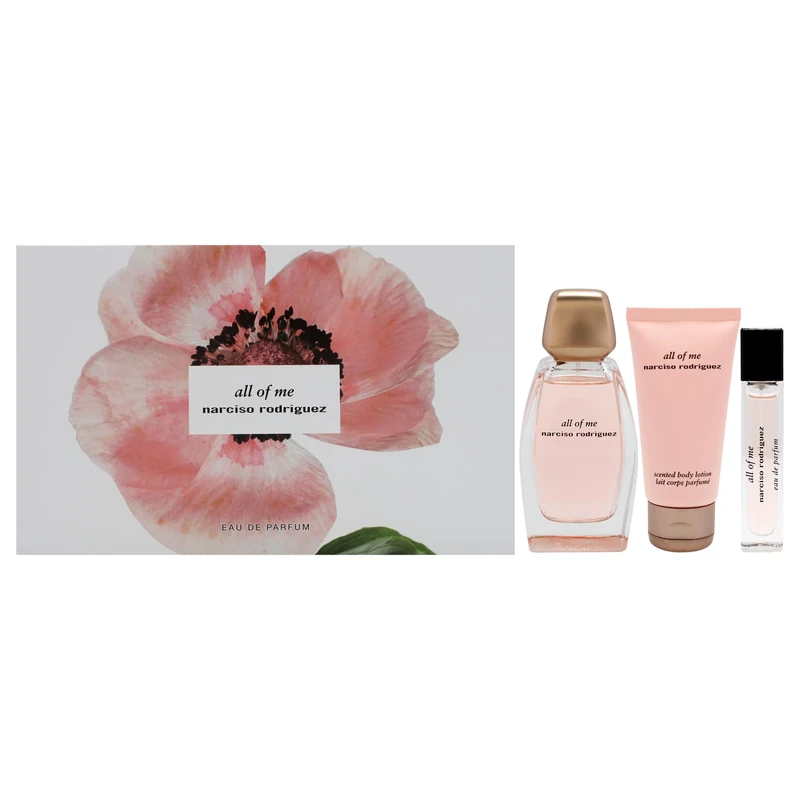 All Of Me by Narciso Rodriguez for Women - 3 Pc Gift Set 3.3oz EDP Spray, 1.6oz Body Lotion, 0.33oz EDP Spray
