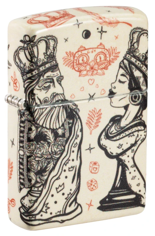 Zippo Windproof Lighter, Chess, 540°, Colour Image, Refillable, Reusable, Windproof Design, Gift Box, Made in USA