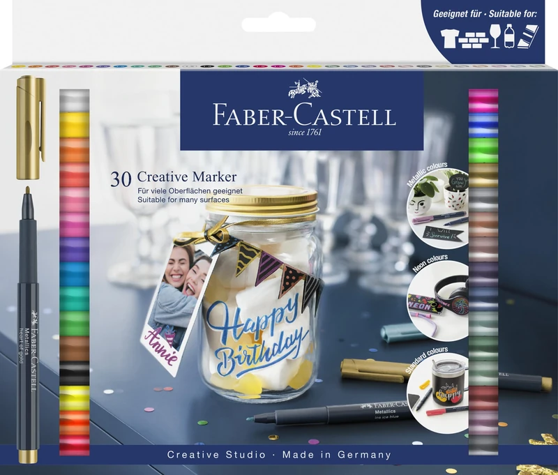 Faber-Castell Creative Studio Watercolours In Pans, Multicoloured, Set Of 12, For Art, Craft, Drawing, Sketching, Home, School, University, Colouring