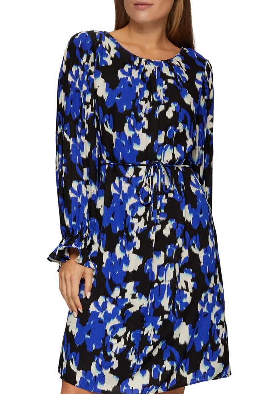 s.Oliver BLACK LABEL Women's 2158000 Flounce Sleeve Dress, 12 Black