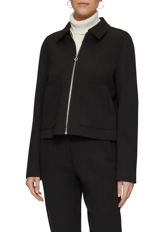 s.Oliver BLACK LABEL Viscose Mix Jacket with Shirt Collar - Image 1