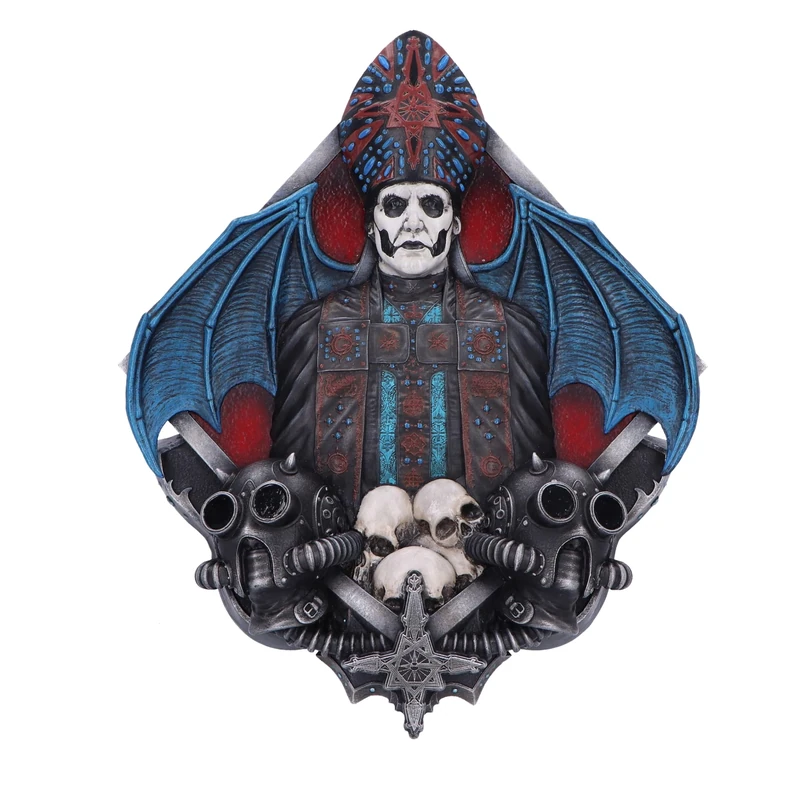 Nemesis Now Ghost Papa Emeritus IV Wall Plaque 29.5cm, Resin, Official Ghost Merchandise, Papa Emeritus Wall Hanging Sculpture, Ghost Band Home Décor, Cast in the Finest Resin, Expertly Hand-Painted