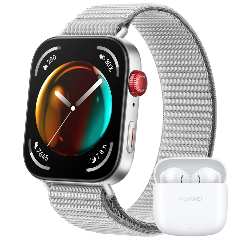 HUAWEI WATCH FIT 3 Gray Nylon + Freebuds SE 2 White