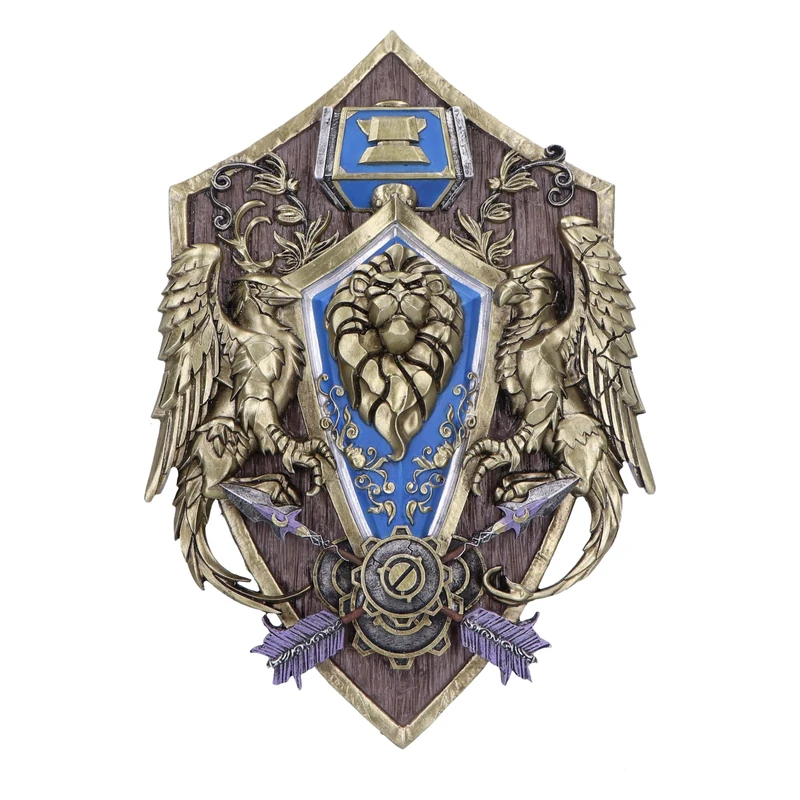 Nemesis Now World of Warcraft Alliance Wall Plaque 30cm, Blue, Official World of Warcraft Merchandise, Gaming Wall Hanging Ornament, Gaming Display Piece, Cast in the Finest Resin, Hand-Painted