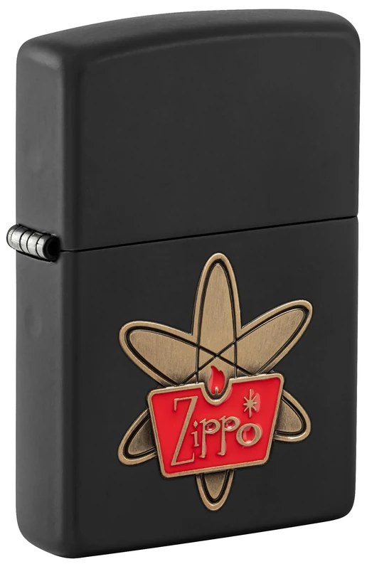 Zippo Windproof Lighter, Retro Zippo Design – Matt Black, Emblem – Refillable, Reusable, Windproof Design – Comes in Gift Box – Made in USA