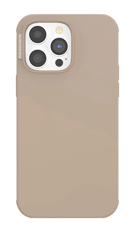 PopSockets iPhone 14 Pro Max Case with MagSafe, Phone Case for iPhone 14 Pro Max, Grip Sold Separately, Wireless Charging Compatible - Latte