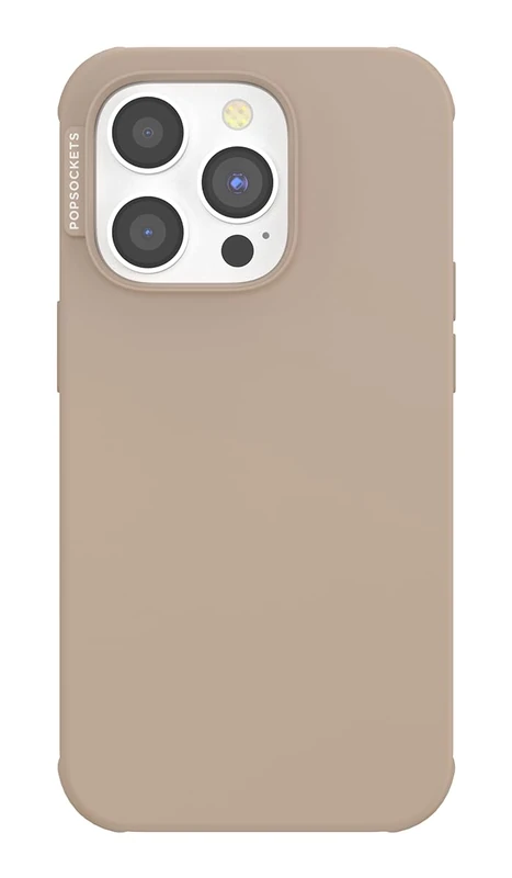 PopSockets iPhone 14 Pro Case with MagSafe, Phone Case for iPhone 14 Pro, Grip Sold Separately, Wireless Charging Compatible - Latte