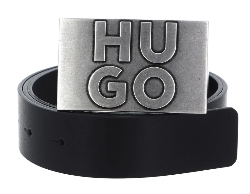 Hugo Men's Gunter_sz35 Belt, Black 1, 120