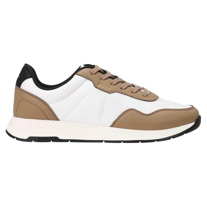 BOSS Titanium_Runn Men's Casual Lace-Up Trainers, Open White124., 6 UK