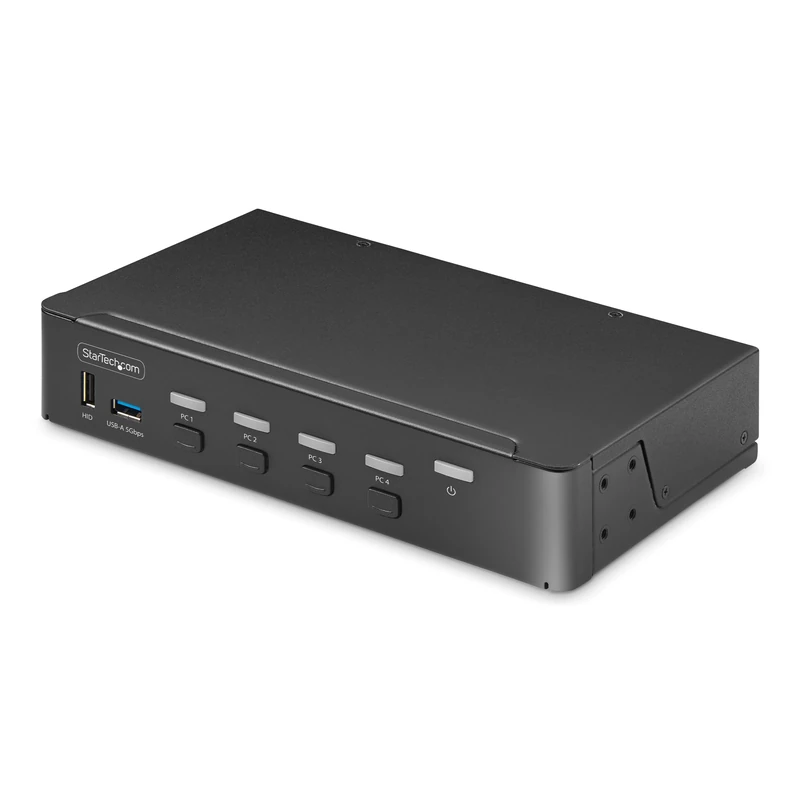 StarTech.com 4-Port DisplayPort KVM Switch, Single 4K 60Hz Monitor, 6x USB Ports, Hotkey Switching, TAA Compliant
