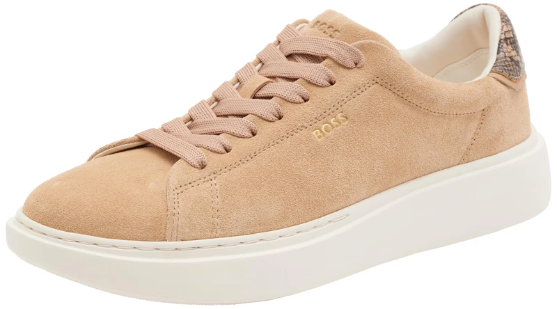BOSS Women's Amber_Tenn_physd Sneaker, Medium Beige 260, 2 UK