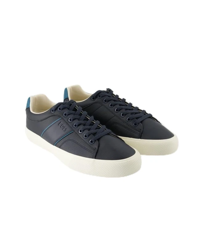 BOSS Aiden Tenn Flpp Men's Lace-Up Casual Shoes, Open Blue464, 11 UK