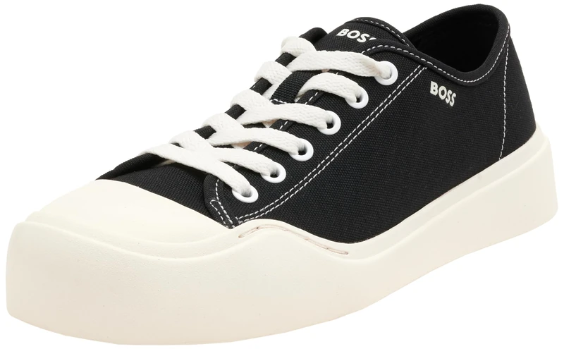 BOSS Women's Novaya_Tenn_tx Sneaker, Black 1, 4 UK