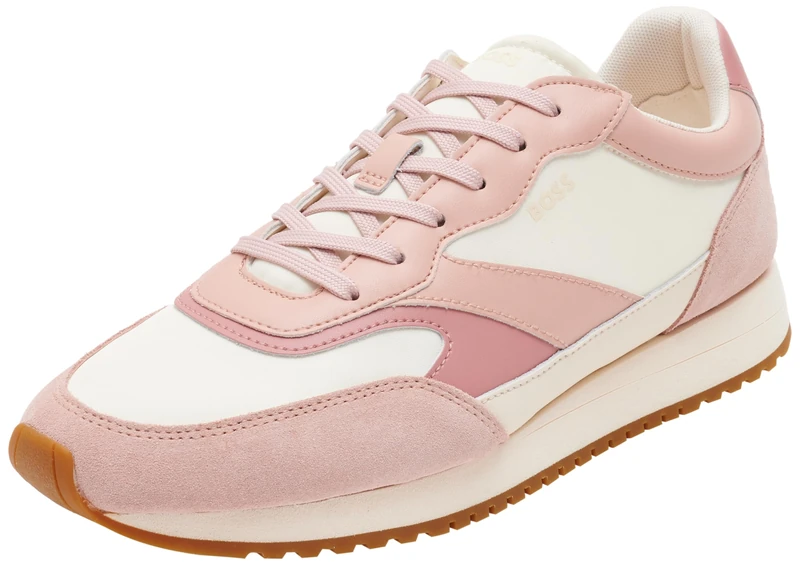 BOSS Women's Kai_Runn_mxny Sneaker, Light Pastel Pink680, 4 UK