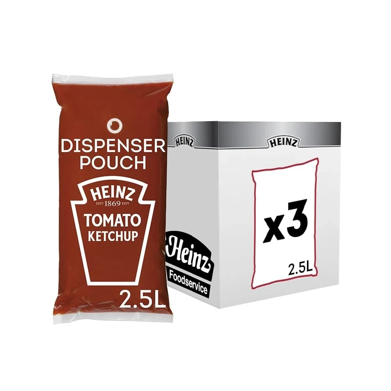 Heinz Tomato Ketchup Sauce-O-Mat Dispenser Pouch 3x2.5lt