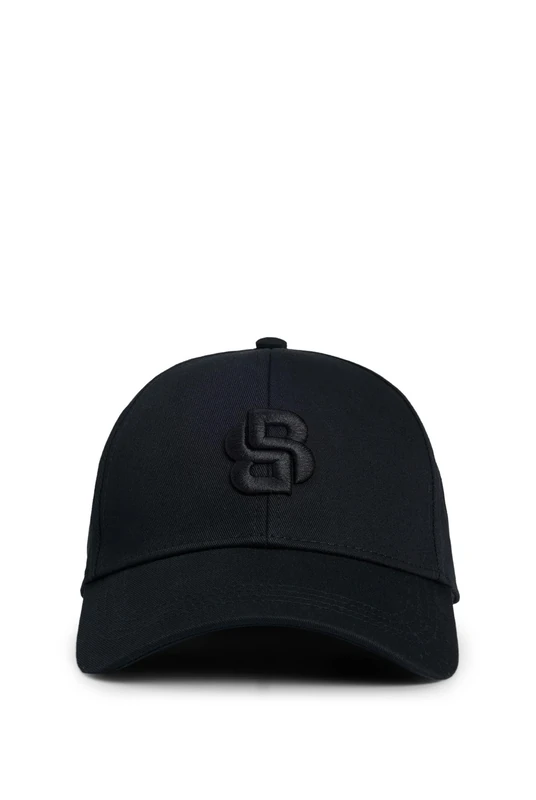 BOSS Mens Zed-B-Icon Cotton-Twill Cap with Embroidered Double B Monogram