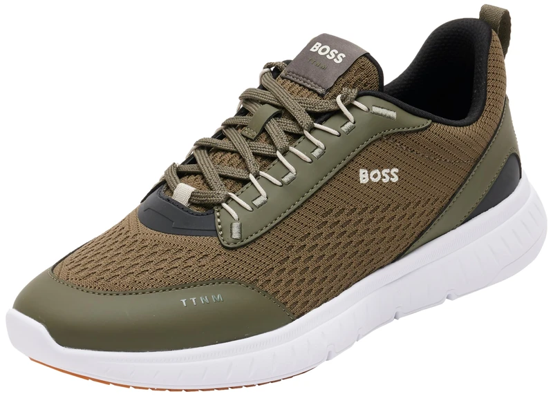 BOSS Men's Ttnm Light_Runn_knel Running, Dark Green308, 7 UK