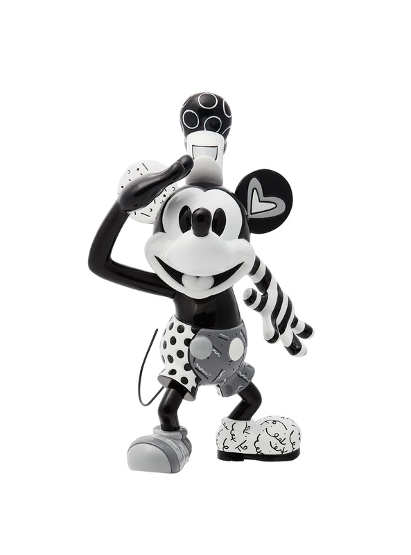 Enesco Disney BRITTO Steamboat Willie with Hand Up Pose Figurine, 9.75 Inch, Multicolor