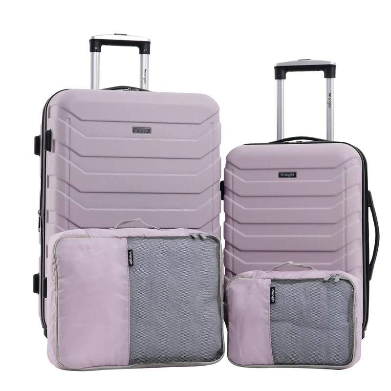 Wrangler Miami Luggage & Packing Cubes, Burnished Lilac, 4 Piece Set, Burnished Lilac, 4 Piece Set, Miami Luggage & Packing Cubes Set