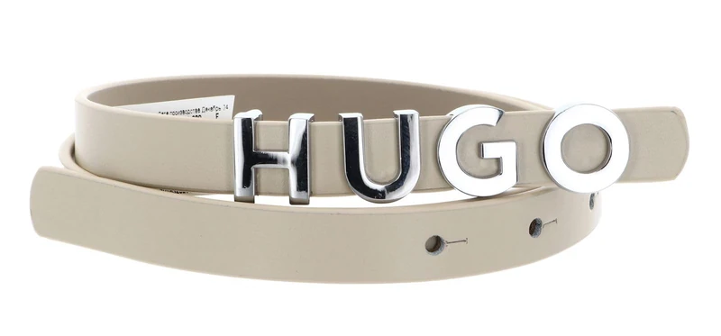 HUGO Women's Zula Belt 1,5cm, Open Beige280, 100 - Image 1