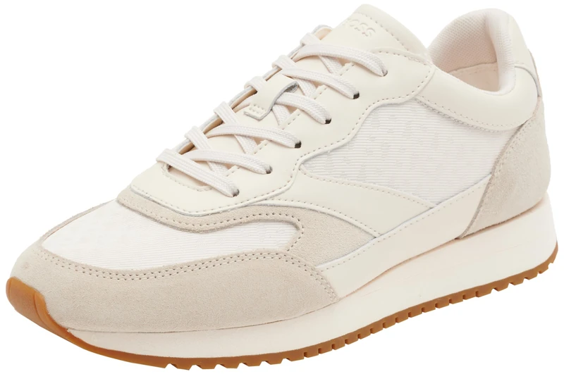 BOSS Women's Kai_Runn_sdjqbb Sneaker, Open White118, 7 UK