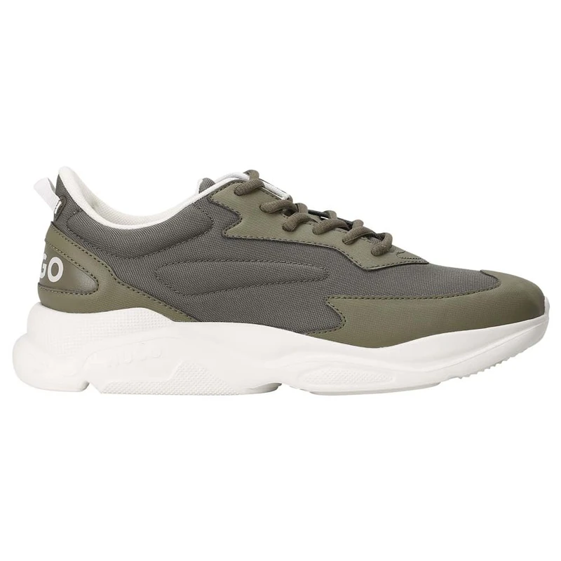 Hugo Men's Leon Runn Trainers in Various Materials with Tonal and Contrast Logos Size, Open Green345, 7 UK - Image 1