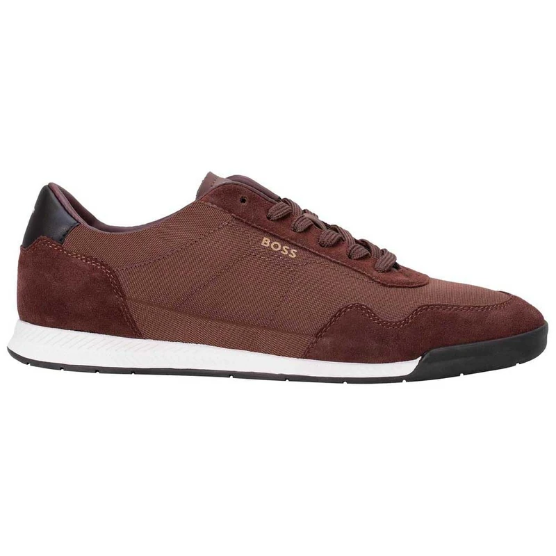 BOSS Men's Titanium SL sdtxny Trainers Made of Various Materials with Suede Details and Lacing Size, Dark Red601, 5 UK