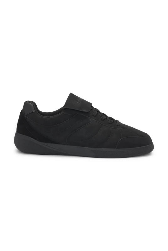 Hugo Riven Tenn Men's Nubuck Look Trainers with Flap Size, black5, 12.5 UK