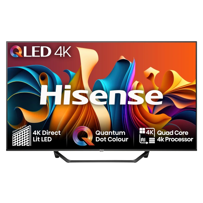 Hisense 65 Inch 4K QLED Smart TV 65A7NQTUK - Quantum Dot Colour, 4K AI Processor, Dolby Vision Atmos, Smooth Motion, Sports Mode, Vidaa OS with Freely, Youtube, Netflix and Disney+ (2024 Model)