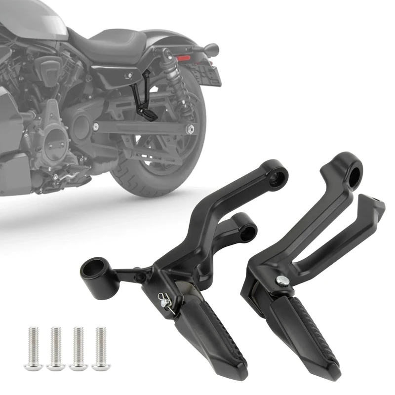 PSLER Motorcycle Accessories Footpegs - Rear Passenger Foot Pegs for Nightster 975 RH975 2021 2022 2023 2024 Foot Rests Pedal
