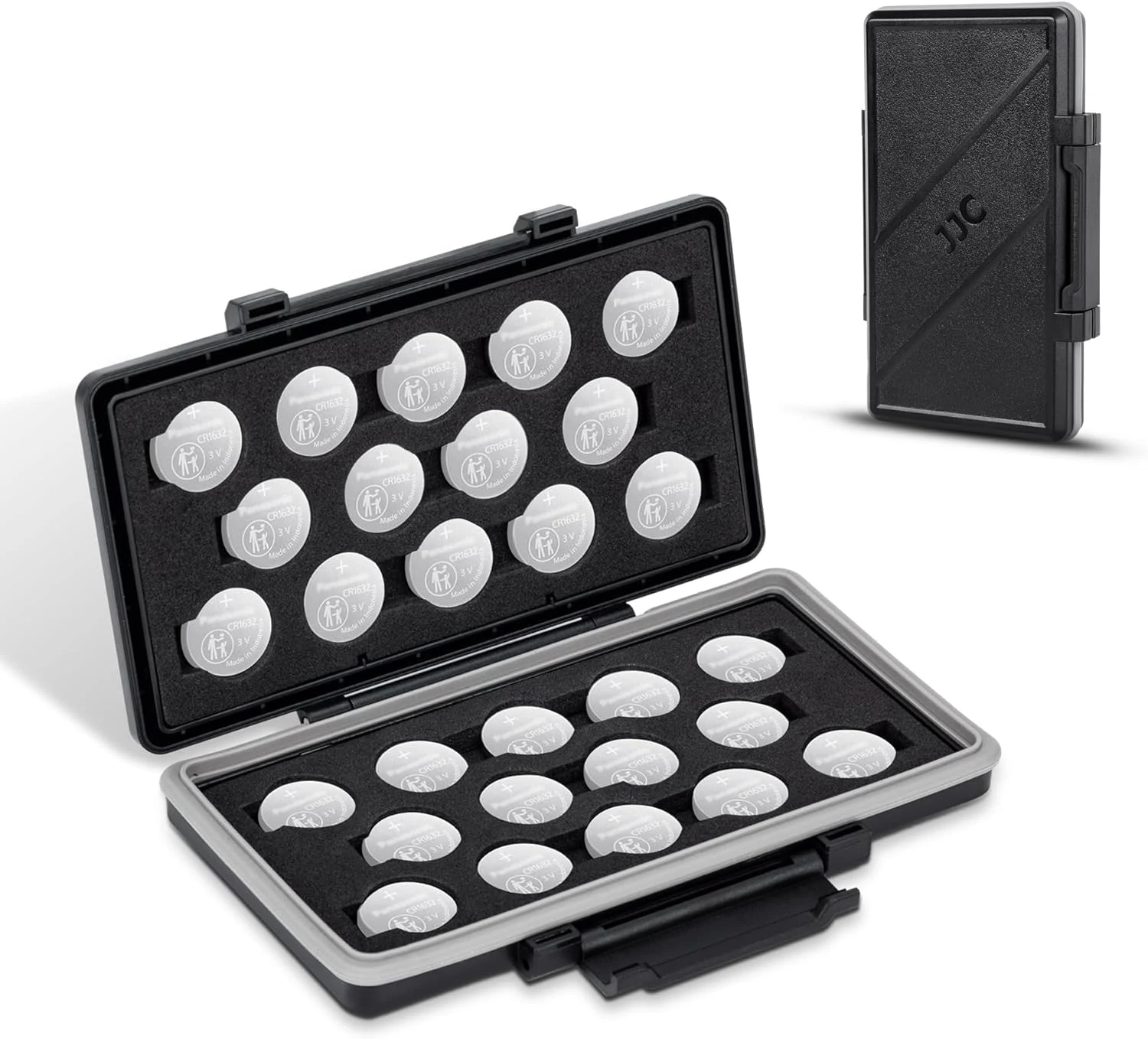 CR1632 CR1620 CR1616 Battery Case Holder Storage,Water-Resistant Anti-Shock, Coin Cell Battery Case for 28x CR1632 / CR1620 / CR1616, CR1632 Button Round Battery Case,Coin Cell Battery Not Included