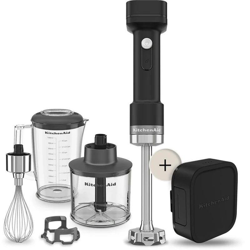 KitchenAid GO - CORDLESS HAND BLENDER PLUS ACCESSORIES WITH BATTERY - 5KHBRV75BM
