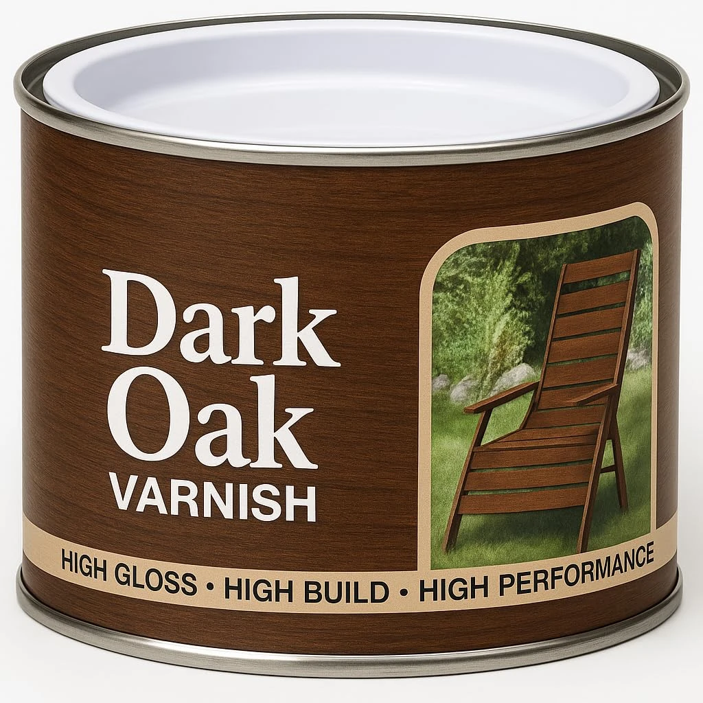 Dark Oak Varnish 180ml - Resin-Based Varnish for Wooden Surfaces - Interior Indoor Exterior Outdoor - All Wood-Work Paint - Protective & Decorative Wood Stain Paint