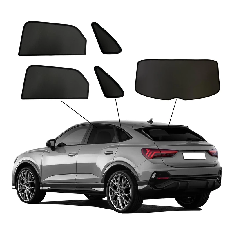 SunClip Privacy & Sun protection compatible with Audi Q3 Sportback (F3N) 2019-