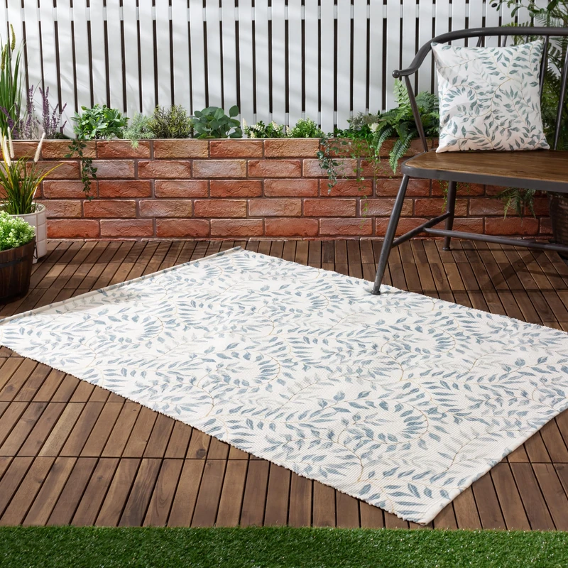 furn. Evans Lichfield Vinea Outdoor/Indoor Botanical Rug - Image 1