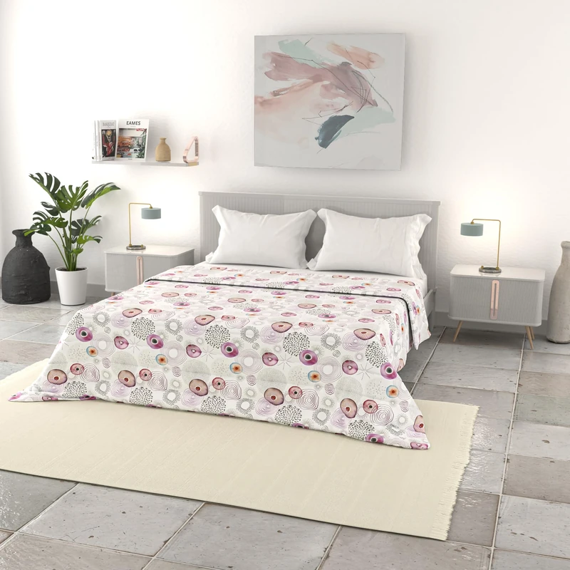 Italian Bed Linen Basic Line Summer Quilt Made in Italy Printed Soft Microfibre Bedspread – Spring Summer Mid-Season Quilt – Morpheo, Double 250 x 240 cm