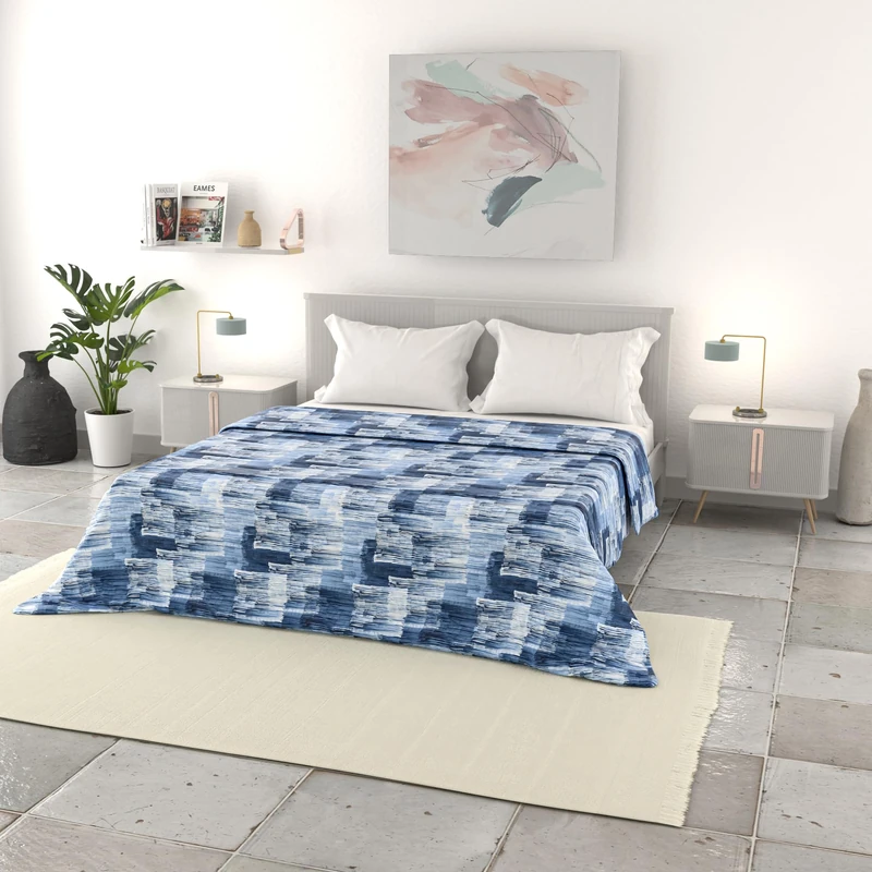 BASIC Summer Printed Quilt, Made in Italy, Paint, Double 250 x 240 cm