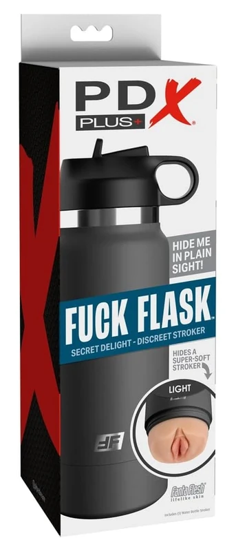 PDX Fuck Flask - Secret Delight Light/Grey 8.3x17.8 cm