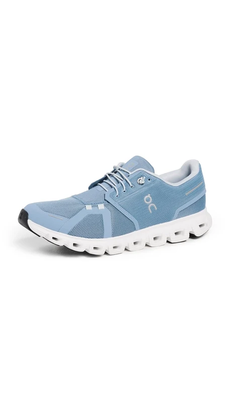On Men's Cloud 6 Sneaker, Chambray/White, 8.5 UK
