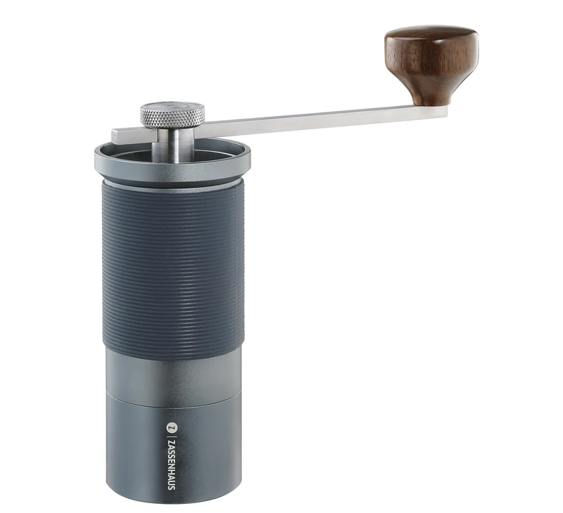Zassenhaus 041354 Manual Coffee Grinder, Stainless Steel Silicone, Gray