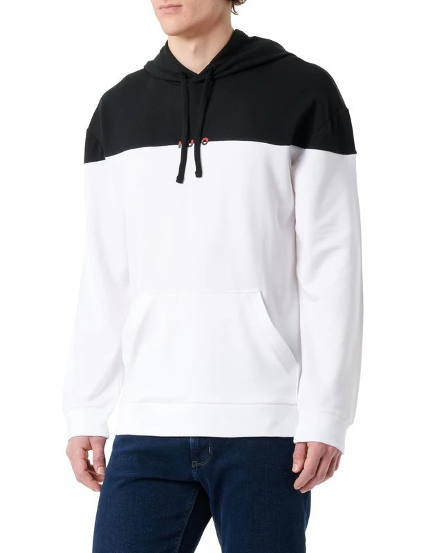 HUGO Men's Amsterdam Hoodie loungew Sweatshirt, Black 1, XS - Image 1