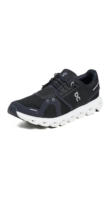 On Running Cloud 6 Sneaker - Black White Running Shoe
