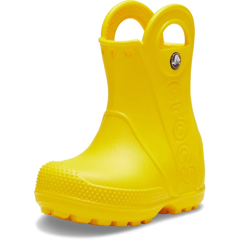 Crocs Unisex-Child Handle It Rain Boots, Yellow/Yellow, 5 UK Child