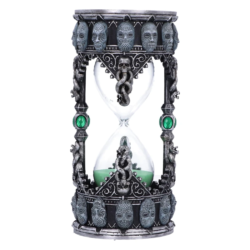 Nemesis Now Harry Potter Death Eater Sand Timer 18cm, Resin, Silver, Official Harry Potter Merchandise, Harry Potter Slytherin Collectible, Cast in the Finest Resin, Expertly Hand-Painted