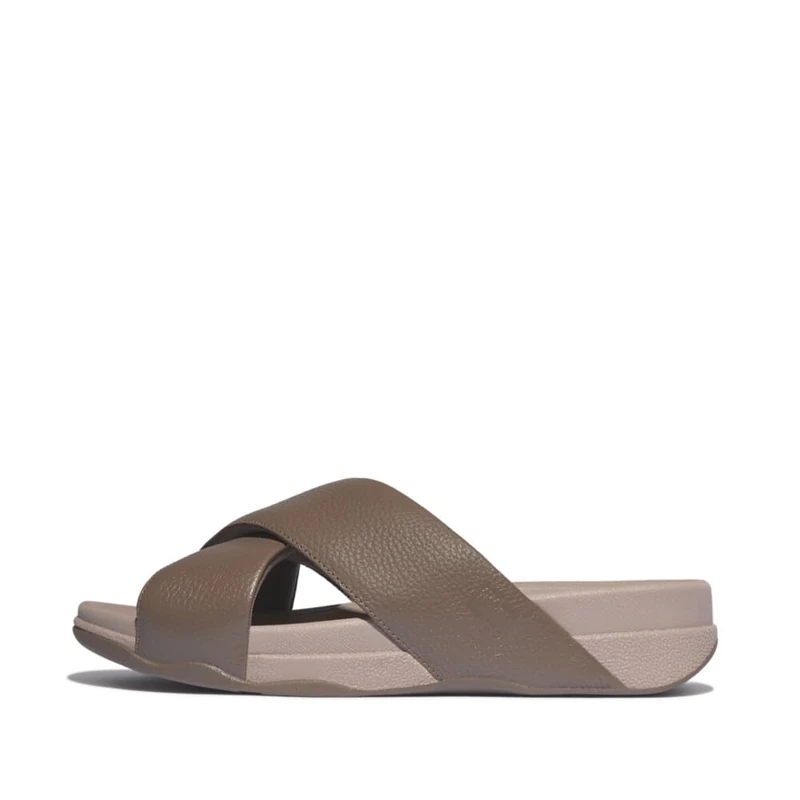 Fitflop SURFER MENS TUMBLED-LEATHER CROSS SLIDES