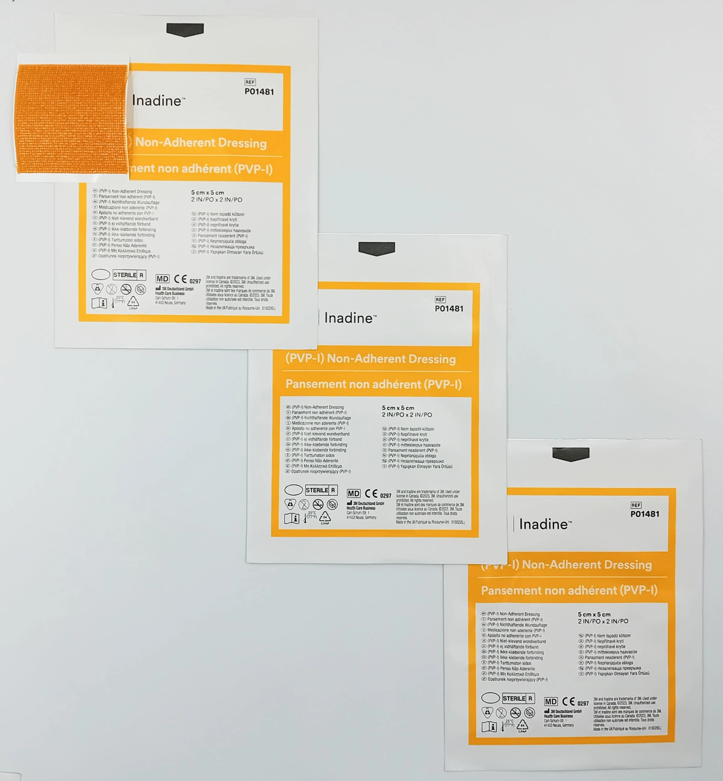 Pack of 10 Inadine Dressings - Non-Adherent Pads for Wound Care & Infection Prevention | Sterile Pads | Infection Management