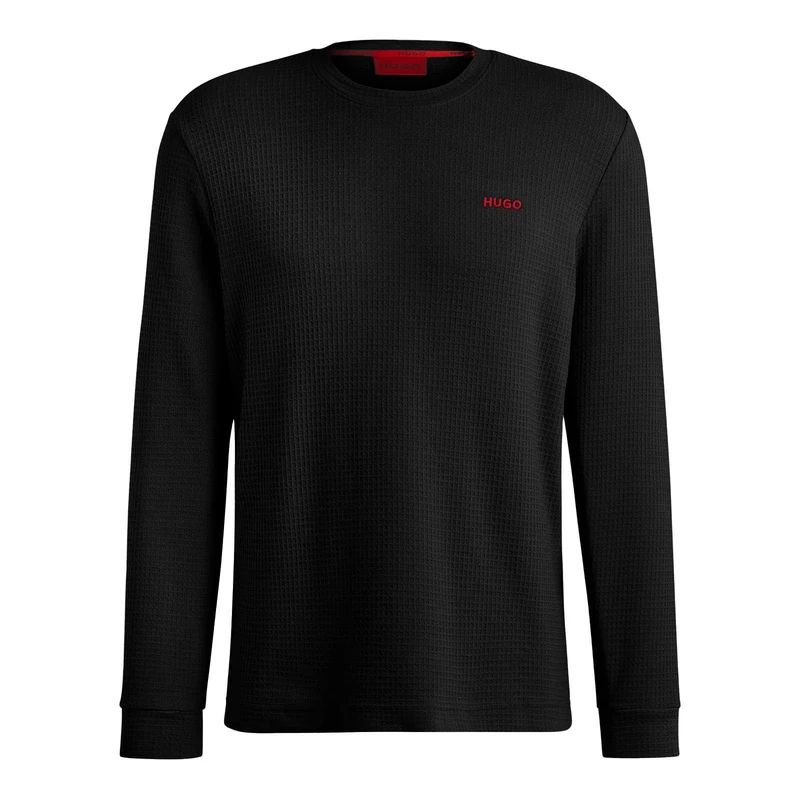 Hugo Men's Austin Ls Shirt Long Sleeve Pyjamas, Black 1, XXL - Image 1